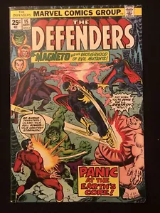 DEFENDERS 15 8.0 MARVEL 1974 MAGNETO AND HIS BROTHERHOOD OF EVIL MUTANTS EH - Picture 1 of 3