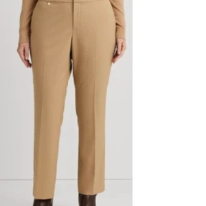 Pantalones de vestir Lauren Ralph Lauren talla grande pierna recta camel 20W nuevos con etiquetas $175 - Imagen 1 de 10