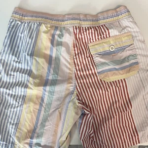 J Crew Men’s Mixed Pastel Striped Preppy Swim Trunks 7” Inseam Mens M - Picture 1 of 6