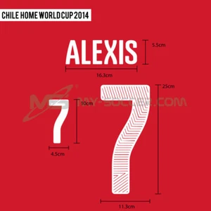 ALEXIS #7 Chile Home World Cup 2014 PRINT (PU PRINT) - Picture 1 of 5