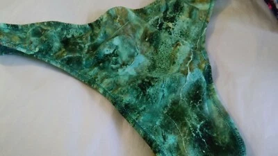 Men S M L or XL contour Rio Spandex NEW  Marble Stone Green Handmade USA Brief - Image 1 of 4