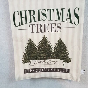 Nicole Miller Table Runner Christmas Trees Cut & Carry 16" x 90" Printed Cotton - Picture 1 of 7