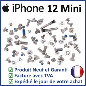 SET / KIT COMPLET DE TOUTES LES VIS DE L'IPHONE 12 MINI - VIS DU BAS BLANCHES - Foto 1 di 2