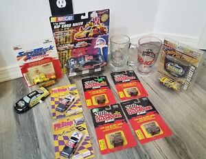 Lot Of 12 NASCAR RACING CARS GLASSES RIP CORD PIT STOP RACING CHAMPIONS