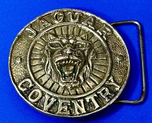 Jaguar Coventry Belt Buckle - Stamped - 580 Solid Brass Taiwan R.O.C - Picture 1 of 19
