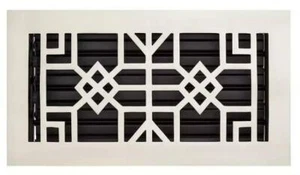 Registro de piso de latón macizo Milnor Signature Hardware 6x10, níquel cepillado - Imagen 1 de 1