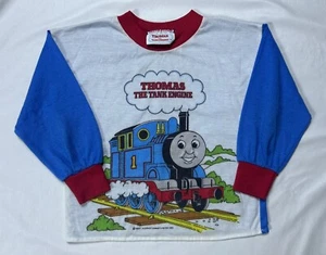Vtg Thomas The Tank Engine Shirt Youth Size 6 Long Sleeve Sleep Shirt 90s USA - Picture 1 of 12