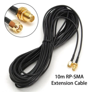 10M/33ft Antenna Connector RP-SMA Extension Cable Cord For WiFi Wireless Rou.q$m - Afbeelding 1 van 8