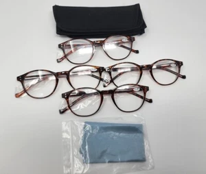 5 Pairs Mens Womens Oval Round Fashion Reading Glasses +2.25 - Picture 1 of 6