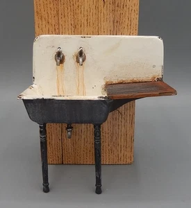 Vintage Betty Blankenfeld Antique Kitchen Sink Artisan Dollhouse Miniature 1:12 - Picture 1 of 14