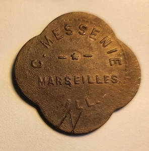 Unlisted Marseilles IL  Good For Token C Messenie GF 5 Cents Except Tobacco  - Picture 1 of 2