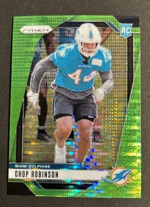 2024 Prizm Football Neon Green Pulsar Prizm Chop Robinson Rookie Dolphins RC - Bild 1 von 2