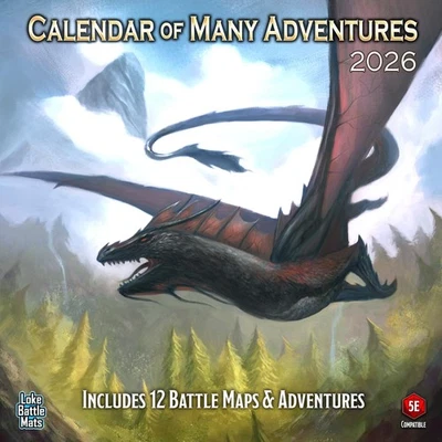 Loke Battlemats Calendar of Many Adventures 2026, Calendar 2026 - Image 1 of 4