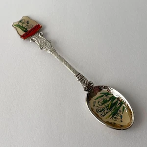 Vintage Silverplate Souvenir Spoon, Snowdrop, Flower of the Month January - Picture 1 of 5