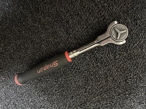 Snap On 1/4" Drive Round Swivel Head Soft Grip Handle Ratchet Made in USA JP - Picture 1 of 3