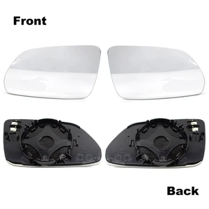 Pair For VW Polo 9N3 Skoda Octavia 1Z 2004-2008 Wing Mirror Glass Chrome Heated - Picture 1 of 6