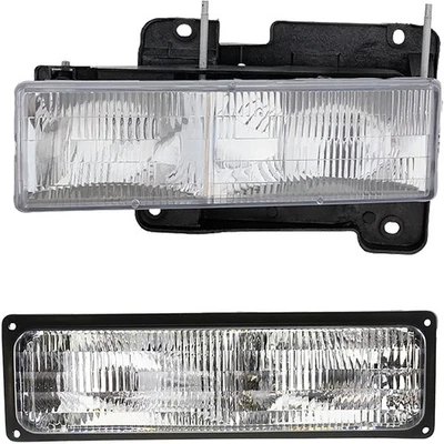 Headlight Kit For 1994-1999 Chevrolet K1500 Left 94-99 C1500 Clear Lens Halogen - Image 1 of 4