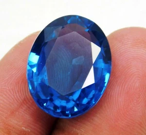 Gema suelta corte ovalado espinela azul cobalto natural de 25,15 quilates Sri Lanka CERTIFICADA - Imagen 1 de 7