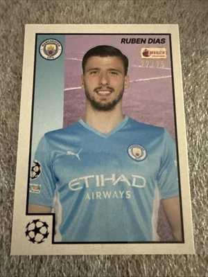 2021 Topps Merlin Heritage 97 UEFA Ruben Dias Purple /25  #1 - Image 1 of 4