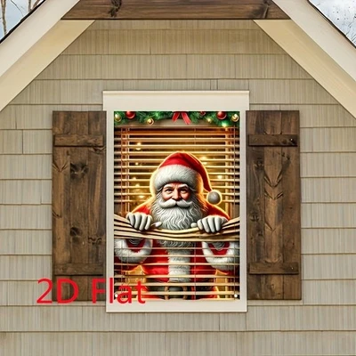 Santa Window Cling Decoration Christmas New Year Home Outdoor Holiday Décor Gift - Image 1 of 4