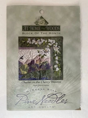McKenna Ryan At Home In The Woods Quilt Block 12 Chatter In The Cherry Blooms - Image 1 of 4