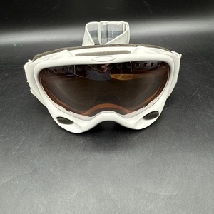 Oakley A Frame Snow Goggles Matte White Soft Foam Vtg Y2K White Frame - Picture 1 of 8