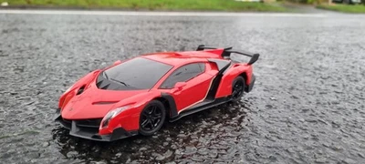 X-STREET Official Lamborghini Veneno 1:24 Remote Control Car 2.4 GHZ RC Car Lambo Red