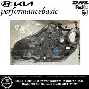 83481T6000 OEM Power Window Regulator Rear Right RH for Genesis GV80 2021-2022 - Picture 1 of 7