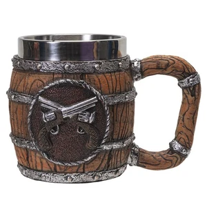 Western Barrel Dual Pistol Stainless Steel 8fl oz Resin Mug - Picture 1 of 6