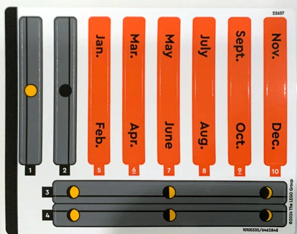 LEGO STICKER SHEET 42179 PLANET EARTH AND MOON IN ORBIT from set New - Image 1 of 1