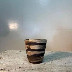 Vaso bonsai conico Shigaraki Ware forma arte giapponese contenitore albero in miniatura - Foto 1 di 7