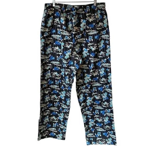 Vintage Caribbean Joe Cotton Casual Pull On Pajamas Pants Unisex Adult L Pocket - Picture 1 of 5