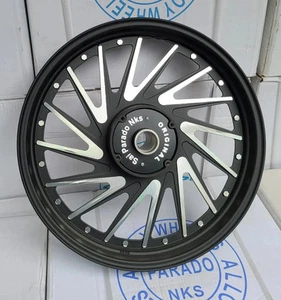 For Royal Enfield "Classic 350 500" Front & Rear 16 Spokes Alloy Wheel Rim Pair - Picture 1 of 1