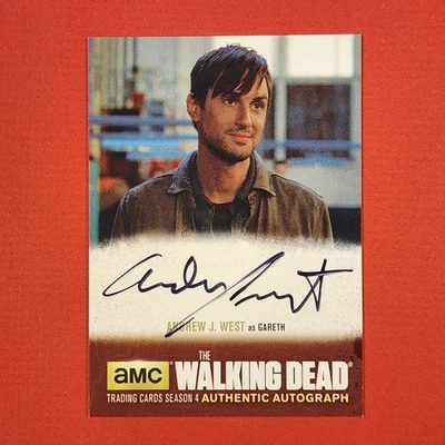 5-08-02. PWE 2016 walking dead season 4 #ajw1 andrew j west gareth autograph (B) - Image 1 of 2