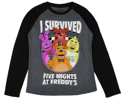 Five Nights at Freddy's Boys' I Survived Raglan Long-Sleeve T-Shirt - Image 1 of 3