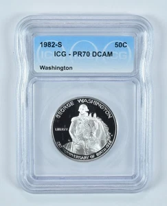 1982-S George Washington Commemorative Half Dollar PR70 DCAM ICG *8681 - Picture 1 of 5