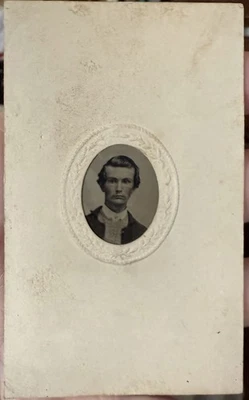Gemtype tintype of Civil War soldier - Image 1 of 2
