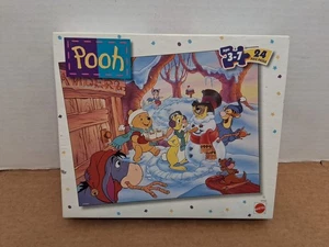 Rompecabezas Mattel Disney Winnie The Pooh 13x10 pulgadas 24 piezas 1997 muñeco de nieve, Navidad - Imagen 1 de 15