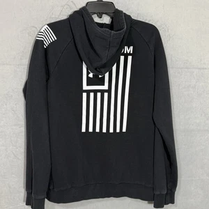 Under Armour Freedom Flag Hoodie Youth XL Pullover Black Graphic Print Pocket - Picture 1 of 14