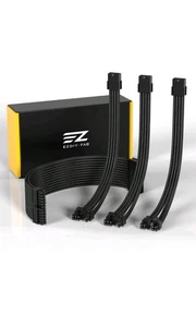 EZDIY-FAB PSU Câble Rallonge Manchon Personnalisé Mod GPU PC Alimentation Nylon Souple - Photo 1/6