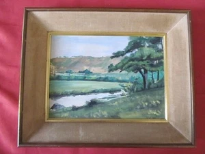 Belle gouache de 1963 "bord DE riviére " signée ROGUIER ?? - Picture 1 of 1