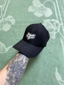 Vtg y2k FOX RACING Black MORGAN HILL HAT Motocross Bike Baseball Cap WMNS MENS - Picture 1 of 14