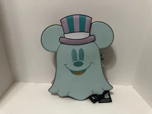 NWT Loungefly Disney Pastel Ghost Minnie and Mickey GITD Double Sided Crossbody - Picture 1 of 7