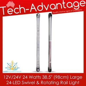 12V/24V 38"/98CM 24W LED SWIVEL ROTATING LIGHT BOAT/CARAVAN/TRUCK - 2500 LUMENS - Picture 1 of 1