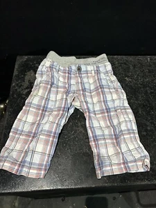 IKKS Boys Checked Shorts Size 8 Years Elasticated Waistband Ref Bag J - Picture 1 of 11