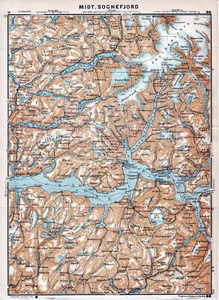 Norvège Norge Sognefjord 1919 pt. cartes orig. (2) + guide (20 p) Sogndal Hafslo - Picture 1 of 3