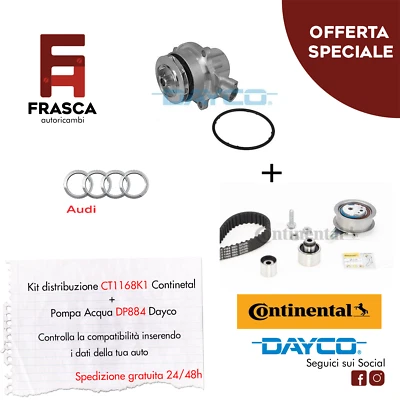 KIT Distribuzione Continental Pompa Acqua Dayco Audi A6 Avant 4G2 4GD 2.0 TDI - Imagen 1 de 4