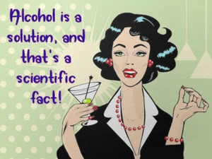 Alcohol Is A Solution retro vintage metal plaques poster bar image - Picture 1 of 2