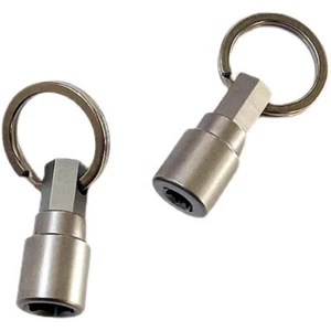 Titanium Alloy Magnetic Screwdriver Portable Keychain Pendant For 4mm6mm Bits - Picture 1 of 9
