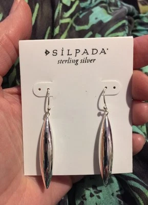 ❤️SILPADA Elongated Elegance 925 Sterling Silver Orb Earrings W3279 NWT - Image 1 of 4